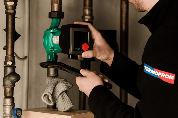 Где должен быть установлен циркуляционный насос?